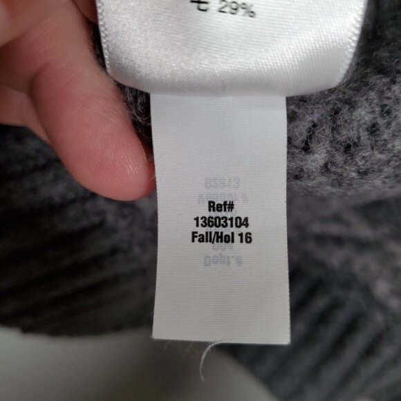 Eddie Bauer Cardigan Sweater Mens XLT Gray Fair Isle Wool Blend Button Nordic - Picture 7 of 8